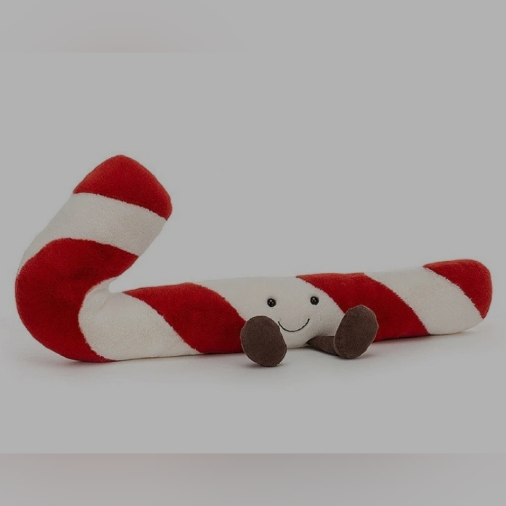 Jellycat Red and White Candy Cane Stuffed Animal